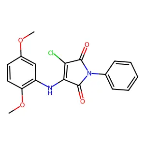3-chloro-4-(2,5-dimethoxyanilino)-1-phenyl-1H-pyrrole-2,5-dione structure