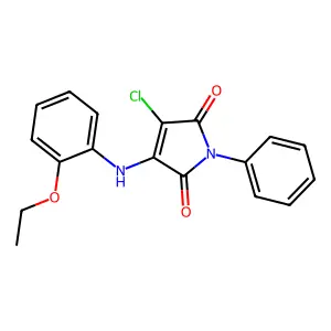 3-chloro-4-(2-ethoxyanilino)-1-phenyl-1H-pyrrole-2,5-dione structure