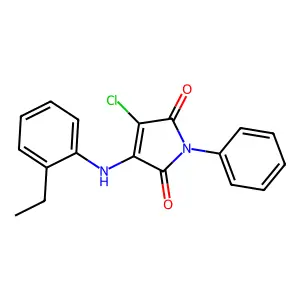 3-Chloro-4-(2-ethylanilino)-1-phenylpyrrole-2,5-dione structure