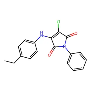 3-Chloro-4-(4-ethylanilino)-1-phenylpyrrole-2,5-dione structure