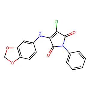 3-(1,3-Benzodioxol-5-ylamino)-4-chloro-1-phenylpyrrole-2,5-dione structure
