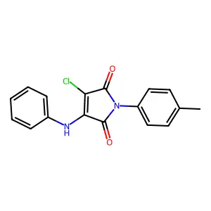 3-Anilino-4-chloro-1-(4-methylphenyl)pyrrole-2,5-dione structure