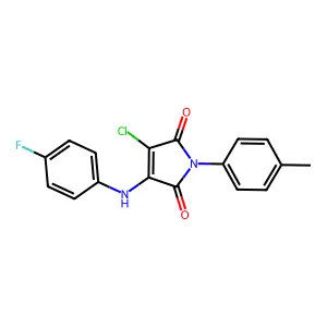 3-Chloro-4-(4-fluoroanilino)-1-(4-methylphenyl)pyrrole-2,5-dione structure