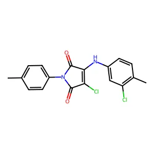 3-Chloro-4-(3-chloro-4-methylanilino)-1-(4-methylphenyl)pyrrole-2,5-dione structure