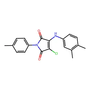 3-chloro-4-(3,4-dimethylanilino)-1-(4-methylphenyl)-1H-pyrrole-2,5-dione structure