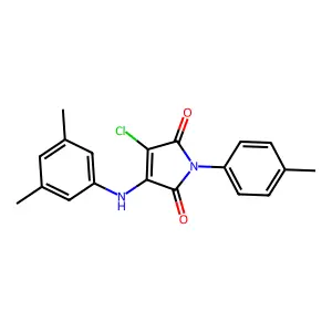 3-chloro-4-(3,5-dimethylanilino)-1-(4-methylphenyl)-1H-pyrrole-2,5-dione structure