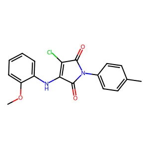 3-chloro-4-(2-methoxyanilino)-1-(4-methylphenyl)-1H-pyrrole-2,5-dione structure