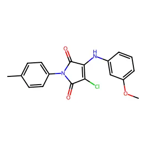 3-chloro-4-(3-methoxyanilino)-1-(4-methylphenyl)-1H-pyrrole-2,5-dione structure