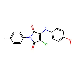 3-chloro-4-[(4-methoxyphenyl)amino]-1-(4-methylphenyl)-2,5-dihydro-1H-pyrrole-2,5-dione structure