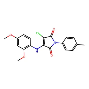 3-Chloro-4-(2,4-dimethoxyanilino)-1-(4-methylphenyl)pyrrole-2,5-dione structure