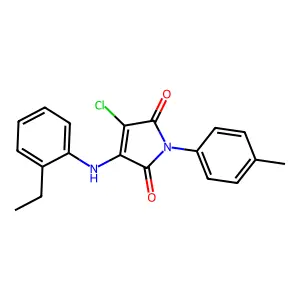 3-chloro-4-(2-ethylanilino)-1-(4-methylphenyl)-1H-pyrrole-2,5-dione structure