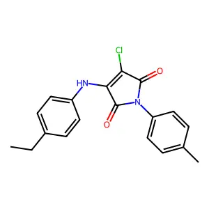 3-Chloro-4-(4-ethylanilino)-1-(4-methylphenyl)pyrrole-2,5-dione structure