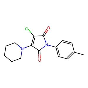 3-Chloro-1-(4-methylphenyl)-4-piperidin-1-ylpyrrole-2,5-dione structure