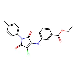 Ethyl 3-[[4-chloro-1-(4-methylphenyl)-2,5-dioxopyrrol-3-yl]amino]benzoate structure
