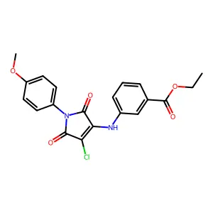 Ethyl 3-[[4-chloro-1-(4-methoxyphenyl)-2,5-dioxopyrrol-3-yl]amino]benzoate structure