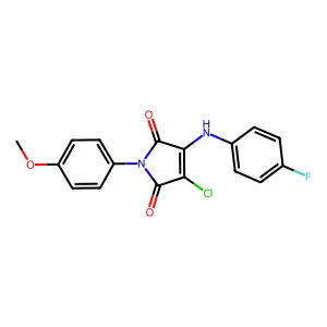 3-Chloro-4-(4-fluoroanilino)-1-(4-methoxyphenyl)pyrrole-2,5-dione structure