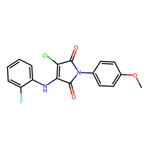 3-Chloro-4-(2-fluoroanilino)-1-(4-methoxyphenyl)pyrrole-2,5-dione structure