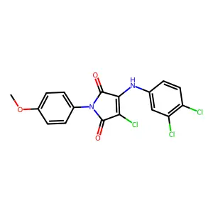3-Chloro-4-(3,4-dichloroanilino)-1-(4-methoxyphenyl)pyrrole-2,5-dione structure