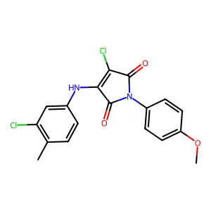 3-Chloro-4-(3-chloro-4-methylanilino)-1-(4-methoxyphenyl)pyrrole-2,5-dione structure