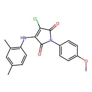 3-Chloro-4-(2,4-dimethylanilino)-1-(4-methoxyphenyl)pyrrole-2,5-dione structure