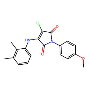 3-chloro-4-(2,3-dimethylanilino)-1-(4-methoxyphenyl)-1H-pyrrole-2,5-dione structure