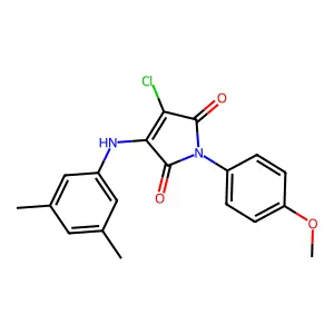 3-Chloro-4-(3,5-dimethylanilino)-1-(4-methoxyphenyl)pyrrole-2,5-dione structure