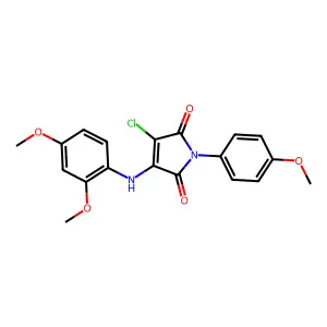 3-Chloro-4-(2,4-dimethoxyanilino)-1-(4-methoxyphenyl)pyrrole-2,5-dione structure