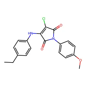 3-chloro-4-(4-ethylanilino)-1-(4-methoxyphenyl)-1H-pyrrole-2,5-dione structure
