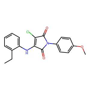 3-chloro-4-(2-ethylanilino)-1-(4-methoxyphenyl)-1H-pyrrole-2,5-dione structure