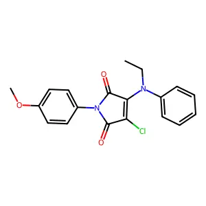 3-chloro-4-(N-ethylanilino)-1-(4-methoxyphenyl)pyrrole-2,5-dione structure