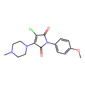 3-Chloro-1-(4-methoxyphenyl)-4-(4-methylpiperazin-1-yl)pyrrole-2,5-dione structure