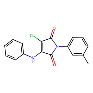 3-Anilino-4-chloro-1-(3-methylphenyl)pyrrole-2,5-dione structure