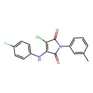 3-Chloro-4-(4-fluoroanilino)-1-(3-methylphenyl)pyrrole-2,5-dione structure
