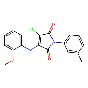 3-Chloro-4-(2-methoxyanilino)-1-(3-methylphenyl)pyrrole-2,5-dione structure