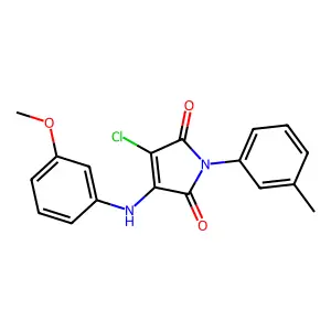 3-Chloro-4-(3-methoxyanilino)-1-(3-methylphenyl)pyrrole-2,5-dione structure
