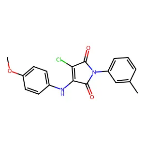 3-Chloro-4-(4-methoxyanilino)-1-(3-methylphenyl)pyrrole-2,5-dione structure