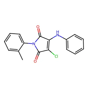 3-Anilino-4-chloro-1-(2-methylphenyl)pyrrole-2,5-dione structure
