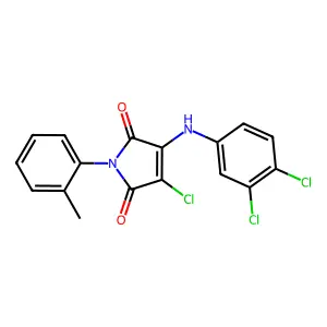 3-chloro-4-[(3,4-dichlorophenyl)amino]-1-(2-methylphenyl)-1H-pyrrole-2,5-dione structure