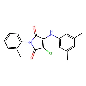 3-Chloro-4-(3,5-dimethylanilino)-1-(2-methylphenyl)pyrrole-2,5-dione structure