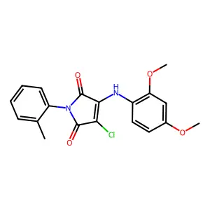 3-Chloro-4-(2,4-dimethoxyanilino)-1-(2-methylphenyl)pyrrole-2,5-dione structure