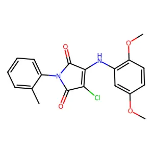 3-Chloro-4-(2,5-dimethoxyanilino)-1-(2-methylphenyl)pyrrole-2,5-dione structure