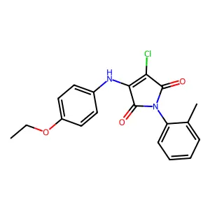 3-Chloro-4-(4-ethoxyanilino)-1-(2-methylphenyl)pyrrole-2,5-dione structure