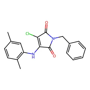1-Benzyl-3-chloro-4-(2,5-dimethylanilino)pyrrole-2,5-dione structure