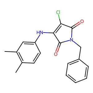 1-Benzyl-3-chloro-4-(3,4-dimethylanilino)pyrrole-2,5-dione structure