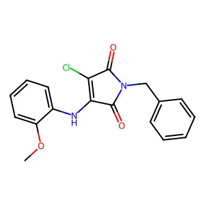 1-Benzyl-3-chloro-4-(2-methoxyanilino)pyrrole-2,5-dione structure