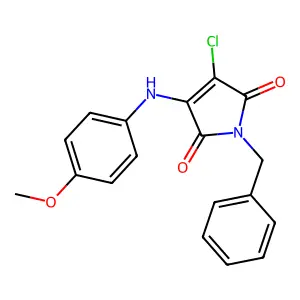 1-Benzyl-3-chloro-4-(4-methoxyanilino)pyrrole-2,5-dione structure