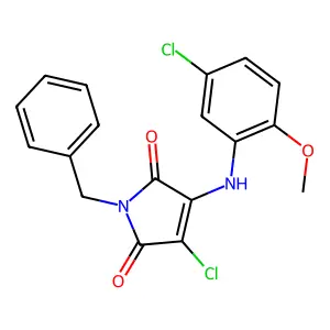 1-Benzyl-3-chloro-4-(5-chloro-2-methoxyanilino)pyrrole-2,5-dione structure