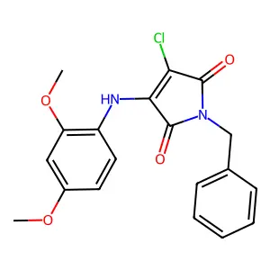 1-benzyl-3-chloro-4-(2,4-dimethoxyanilino)-1H-pyrrole-2,5-dione structure
