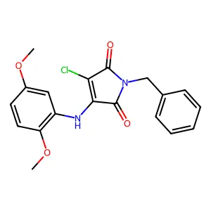 1-Benzyl-3-chloro-4-(2,5-dimethoxyanilino)pyrrole-2,5-dione structure