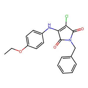 1-Benzyl-3-chloro-4-(4-ethoxyanilino)pyrrole-2,5-dione structure